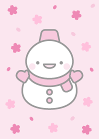 Cherry Blossoms: Pink Snowman Theme 7