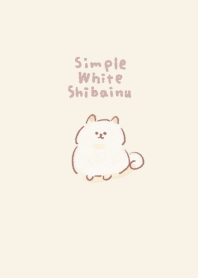 Simple White Shiba Inu Beige.