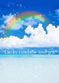 Lucky rainbow and sea from Japan