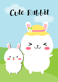 I'm Cute White Rabbit theme