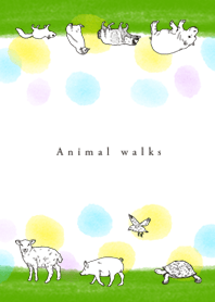 動物達のお散歩