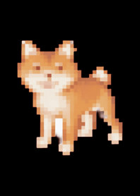 ธีมสุนัข Pixel Art BW 05