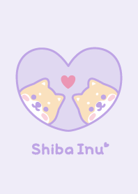 Shiba Inu Heart - Purple