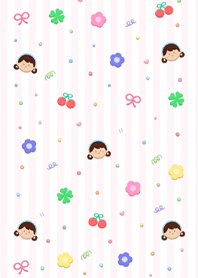 Cute girl with clover 5 (Pp)