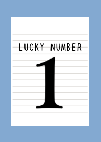 LUCKY NUMBER 1 NOTEBOOK/DUSTY BLUE