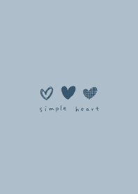 Simple heart/dusky blue