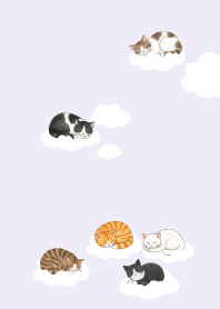 Cat sleeping on a cloud 15