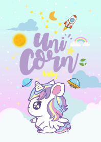 Unicorn Baby Fat Galaxy Lavender Pastel