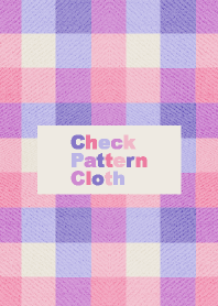 Check Pattern Cloth Pastel pink-purple