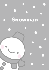 Cute black snowman theme3