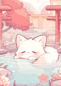 Hot spring fox in the mountains JP