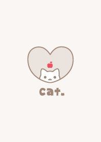 ねこりんご[くすみベージュ]