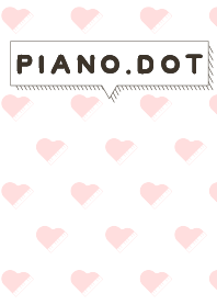 ピアノのシンプルなドット柄（ピンク）