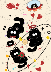 big space black cat