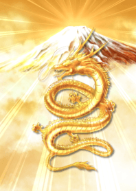 ★金運を最強に導く五爪の皇帝龍と赤富士★