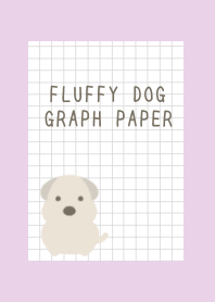 FLUFFY DOG GRAPH PAPER-LIGHT PURPLE