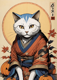 Ukiyo-e - Halloween cat 4fa4ec