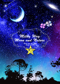 Milky Way Moon and Nature clover2