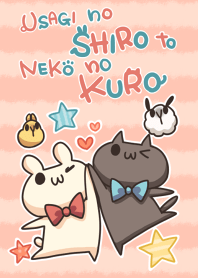 Shiro the rabbit & kuro the cat