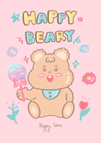 Happy beary (pink)