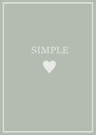 SIMPLE HEART =dusty mossgreen=