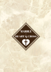 CHAMPAGNE GOLD MARBLE × HEART CROSS