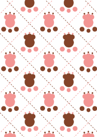 Round flower and stitch pink