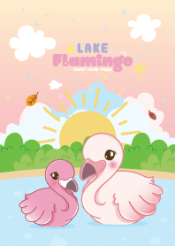 ฟลามิงโก้ ทะเลสาบ สีพิ้งค์เลดี้
