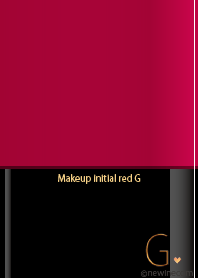 Makeup initial red G