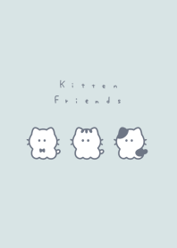 小貓咪. light blue white.