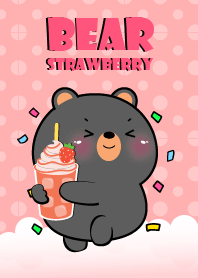 Black Bear Love Strawberry Flavor Theme