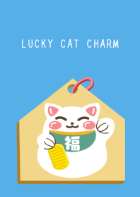 LUCKY CAT CHARMj-BLUE