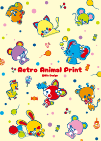 Retro Kawaii Animal print