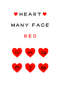HEART MANY FACE RED
