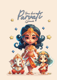 Parvati & Lakshmi and Ganesha Cute