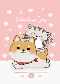 Valentine's Day (Shiba dog & Cat Lover)
