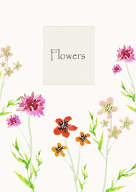 軽やかな花が揺らぐ#水彩タッチ