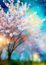 Beautiful night cherry blossoms#2045