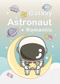 浩瀚宇宙 可愛寶貝太空人 浪漫漸層 粉綠色2