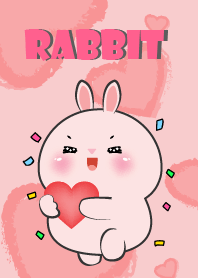 Cute Pink Rabbit InLove Theme