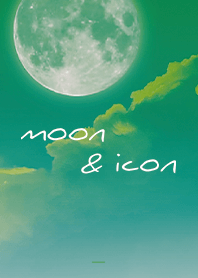 Green : Moon and icon