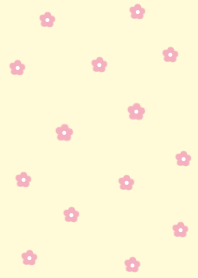 flower pattern -yellowpink-