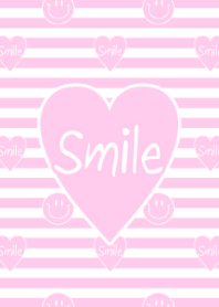 Pink heart and smile