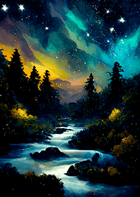 Beautiful starry night view#2729