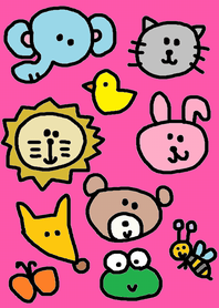 (Animals pink )