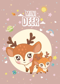 Deer Mini Cute Galaxy Brown