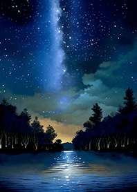 Beautiful starry night view#2266