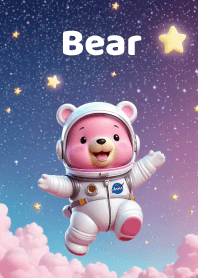 Pink Bear  In The Galaxy Theme