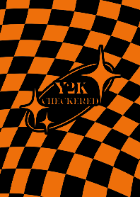 Y2K CHECKERED 02  - ORANGE