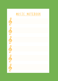 ORANGE COLOR MUSICAL NOTES-GREEN-YELLOW